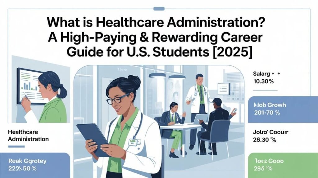 Healthcare administration career guide infographic